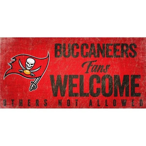 Fan Creations Tampa Bay Buccaneers Wood Sign Fans Welcome 12x6 7846015280